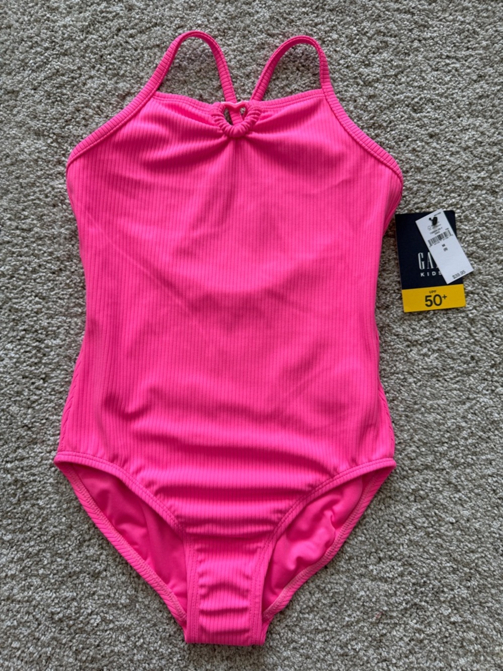 GAP Kids Hot Pink Ribbed One-Piece Swimsuit
